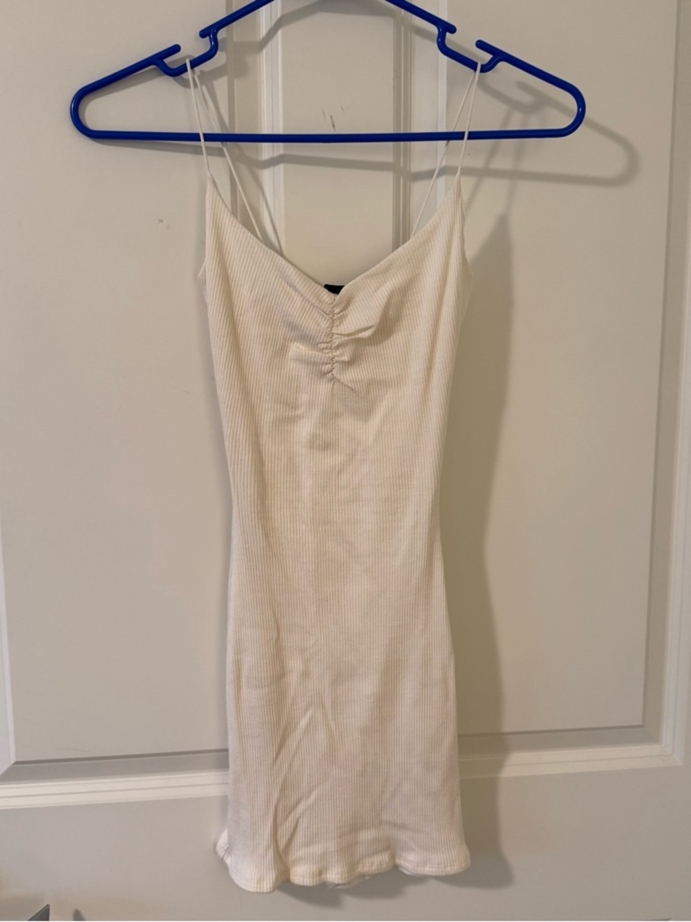 Cream Ribbed Dress - Picture 2 of 6
